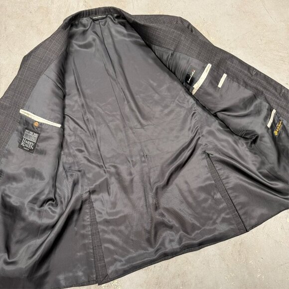 Samuelsohn Loro Piana Blazer Check Super 130's Wool Grey Sport Coat 46R - Picture 7 of 11